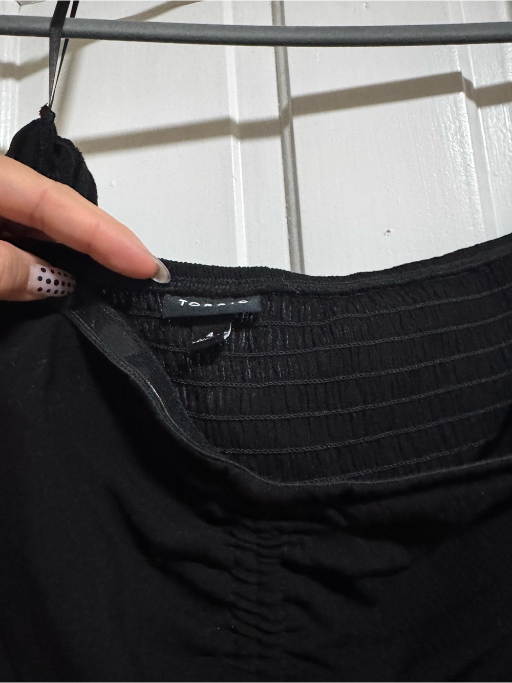 torrid Black Ruffle High-Low Crop Top - Picture 3 of 3